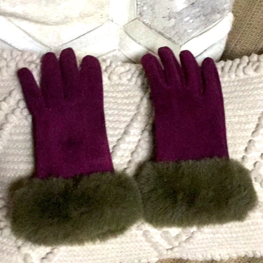 Winter driving gloves faux fur POWDER farmer’s market Sunday brunch travel vacay - Picture 3 of 10